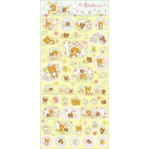＃リラックマ ＃リラックマ お花畑の小さな子うさぎ シール お花畑 子うさぎ シール ステッカー コリラックマ キイロイトリ かわいい 癒し系 春デザイン 黄色背景 うさ耳 淡色 パステル 手帳 デコレーション メッセージカード アルバム ギフト用 ｻﾝｴｯｸｽ :4974413727914