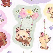 Load image into Gallery viewer, SAN-X San-X Seals / Rilakkuma Korilakkuma meets Chairoikoguma Swing Seal Book Grab Bag Round Stylish Album Decoration Heart Large Quantity Stickers Smartphone Reward Flower Cute Schedule Book Notebook Timekeeper :4974413742474
