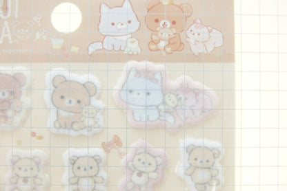 SAN-X ｻﾝｴｯｸｽ ｼｰﾙ ･ R/K ﾘﾗｯｸﾏ ﾁｬｲﾛｲｺｸﾞﾏのぎゅｰっとぬいぐるみ ｼｰﾙ帳 福袋 丸 おしゃれ ｱﾙﾊﾞﾑ ﾃﾞｺﾚｰｼｮﾝ ﾊｰﾄ 大量 ｽﾃｯｶｰ ｽﾏﾎ ごほうび 花 かわいい ｽｹｼﾞｭｰﾙ帳 手帳のﾀｲﾑｷｰﾊﾟｰ :4974413792240