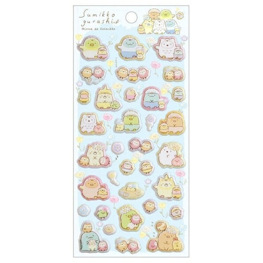 SAN-X San-x Seal - Sumikko Gurashi Funifuni Minna de Kotori'kko Seal Book Lucky Bag Round Stylish Album Decoration Heart Large Quantity Sticker Smartphone Reward Flower Cute Schedule Book Time Keeper: 4974413807869