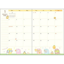 Load image into Gallery viewer, [SALE Price ★ 1,000 yen] SAN-X San-X 2026 2025 October Start Planner Monthly (Block) A6 Wide Pocket Rilakkuma Sumikko Gurashi Character Design Stylish Adult Cute Diary Schedule Book Planner Timekeeper :4974413769754
