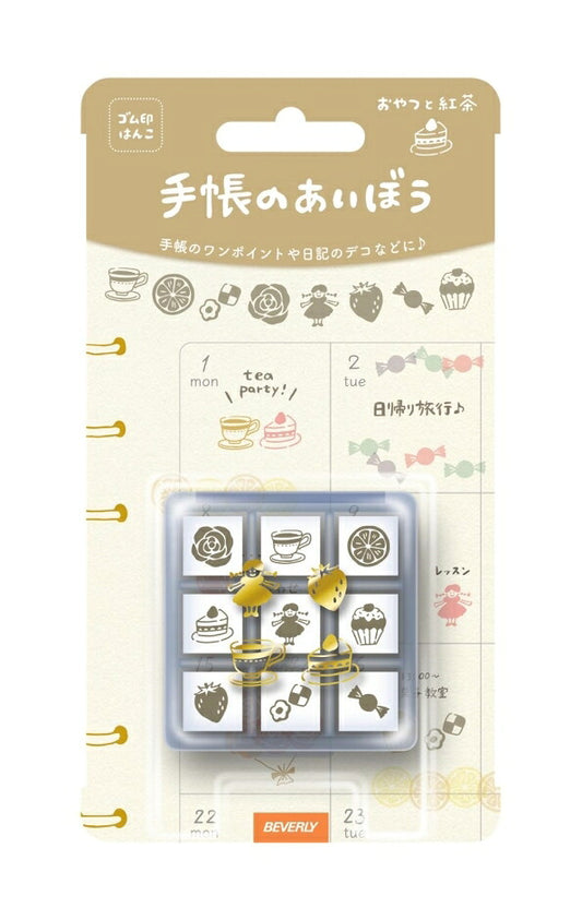 BEVERLY ﾋﾞﾊﾞﾘｰ ｽﾀﾝﾌﾟ ･ 手帳のあいぼうおやつ 紅茶 ｽﾀﾝﾌﾟ 手帳用 ﾊﾞﾚｯﾄｼﾞｬｰﾅﾙ ﾊﾝｺ おしゃれ 文具女子 ｽﾀﾝﾌﾟ台 ｲﾝｸ かわいい ｷｬﾗｸﾀｰ 手帳 ｲﾗｽﾄ 6mm 5個 3個 ごほうびｽﾀﾝﾌﾟ 事務 先生  ｽｹｼﾞｭｰﾙ帳 手帳のﾀｲ :4977524128700