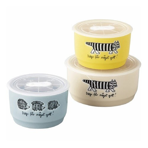＃リサ ラーソン ストロール キャニスター保存容器 レンジパック ボウル 皿 3点セット 双葉 :4979855193181