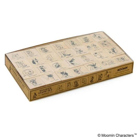 HIGHTIDE HIGHTIDE Stamp - Moomin Wood Stamp Alphabet ABC Stamp Pad Ink Cute Character Planner Illustration 6mm 5pcs 3pcs Reward Stamp Office Teacher Schedule Planner Planner Timekeeper: 4988342247412
