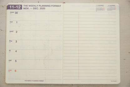 [30% Off - Limited Time Offer] HIGHTIDE 2021 January Start (December 2020 Start) Planner Weekly Left (Horizontal) A6 Diary Minute Manager PK Adult Cute Stylish Adorable Character Planner Cover Schedule Book Planner Time :4026636041121