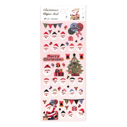 ＃クリスマスペーパーシール --- アクティブコーポレーション CHRISTMAS[シールシート]箔押し ペーパー シール/585 : christmas paper stickers :4990012435852