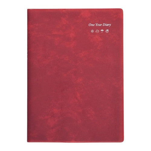 1年日記　A5　赤