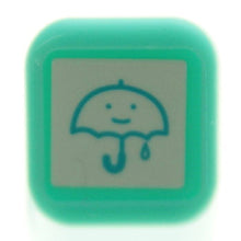 Load image into Gallery viewer, KODOMONOKAO Schedule Self-Inking Stamp - Rain Weather Stamp Pad Ink Cute Character Planner Illustration 6mm Reward Stamp Office Teacher Planner: 4990212006784
