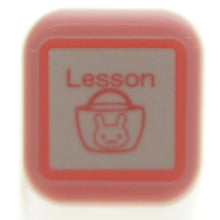 Load image into Gallery viewer, KODOMONOKAO Rabbit Schedule Self-Inking Stamp - Lesson (習い事) - Stamp Pad Ink Cute Character - 6mm Diary Illustration (5 pieces, 3 pieces) Reward Stamp for Office Teachers and Schedule Books - Diary Timekeeper: 4990212006906
