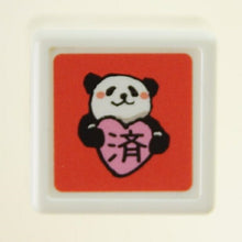Load image into Gallery viewer, KODOMONOKAO Kodomo no Kao Stamp - Panda Mini Self-Inking Stamp "Done" Heart Stamp Pad Ink Cute Character Planner Illustration 6mm 5 pieces 3 pieces Reward Stamp Office Teacher Schedule Planner Planner Timekeeper :4990212010897
