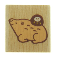 KODOMONOKAO こどものかお スタンプ ・ ニューイヤースタンプH イノシシとだるま スタンプ台 オーダー キャラクター かわいい 手帳 印鑑 ハンコ 年賀状　2019年  スケジュール帳 手帳のタイムキーパー :4990212018985