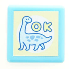 Load image into Gallery viewer, KODOMONOKAO Mini Pon Stamp OK Dinosaur, Stamp Pad, Ink, Cute Character, Planner, Illustration, 6mm, 5 pieces, 3 pieces, Reward Stamp, Office, Teacher, Schedule Book, Planner Timekeeper: 4990212037771
