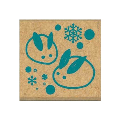 レトロはんこ 小　雪ウサギ 0525-011