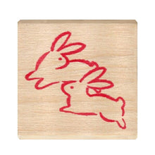 Load image into Gallery viewer, KODOMONOKAO こどものかお ｽﾀﾝﾌﾟ ･ NYｽﾀﾝﾌﾟK 2匹うさぎ  ｽｹｼﾞｭｰﾙ帳 手帳のﾀｲﾑｷｰﾊﾟｰ :4990212046261
