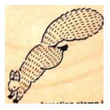 Load image into Gallery viewer, ＃ラバースタンプ ぴょんと飛び跳ねリス 木製スタンプ #creating stamp life :4990212053931
