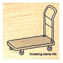 Load image into Gallery viewer, ＃こまけいこ スタンプ 台車 木製スタンプ #creating stamp life :4990212055829
