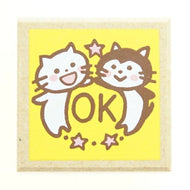 KODOMONOKAO こどものかお ｽﾀﾝﾌﾟ ･ ﾃｨｰﾁｬｰｽﾀﾝﾌﾟ 猫二匹 ｱｰﾁ OK ｽﾀﾝﾌﾟ台 ｲﾝｸ かわいい ｷｬﾗｸﾀｰ 手帳 ｲﾗｽﾄ 6mm 5個 3個 ごほうびｽﾀﾝﾌﾟ　事務　先生  ｽｹｼﾞｭｰﾙ帳 手帳のﾀｲﾑｷｰﾊﾟｰ :4990212159060