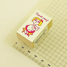 Load image into Gallery viewer, KODOMONOKAO Children's Face Stamp Office Stamp D Thank you Order Alphabet Numbers Ink Teacher Address Character Schedule Book Notebook Time Keeper :4990212182938

