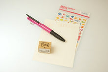 Load image into Gallery viewer, KODOMONOKAO Piccolo Stamp "Thank you" Stamp Pad, Order, Character, Cute, Notebook, Stamp, HANKO, Planner, Notebook Time Keeper :4990212357640
