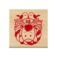 ＃こどものかお ニューイヤースタンプ　福うまリース 11293-008 こどものかお :4990212505485