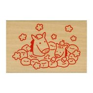 ＃こどものかお ニューイヤースタンプ　温泉親子午 11295-003 こどものかお :4990212505607