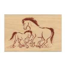 Load image into Gallery viewer, こどものかお ニューイヤースタンプ　草原の馬親子　11295-005
