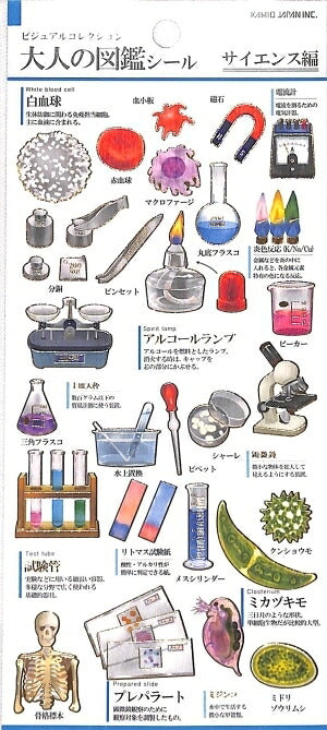 KAMIOJAPAN Kamio Japan Stickers - PM Adult Picture Book Stickers Science Sticker Book Lucky Bag Round Stylish Album Decoration Heart Large Quantity Stickers Smartphone Reward Flower Cute Schedule Book Diary Timekeeper :4991277213841