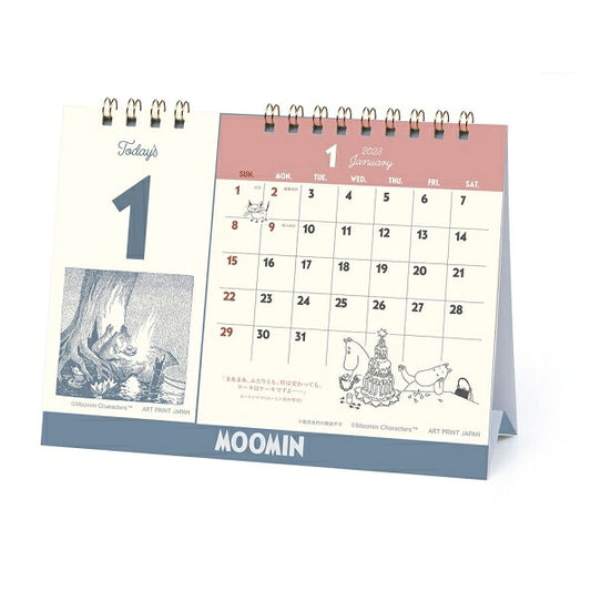 [20% OFF Limited Time Offer] [Mail便Free Shipping] Calendar Planner APJ Art Print Japan 2023 January Start B6 Daily Tear-off & Planner Moomin Scenery Stickers Flowers Stylish Cute Planner Cover Planner Timekeeper: 4995027081421