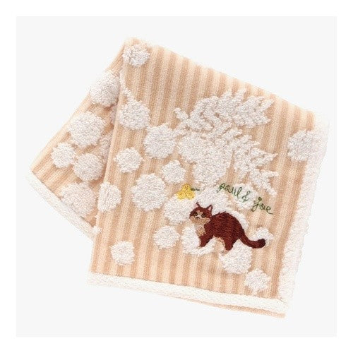＃ポール＆ジョー タオルハンカチ ヌネット刺繍 (ベージュ) :4996742351899