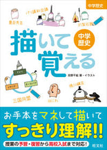画像をギャラリービューアに読み込む, 描いて覚える　中学歴史 旺文社 旺文社 :9784010220993
