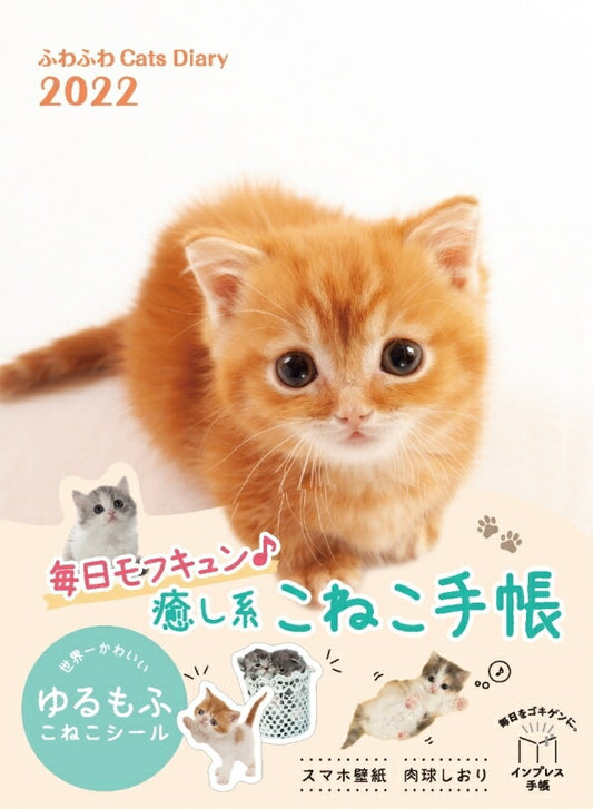 Schedule Book January 2022 Start Impress December 2021 Start Planner 2-Week Horizontal A6 Fluffy Cats Diary Cute Stylish Character Planner Cover Diary Size Timekeeper for Planners: 9784295003977