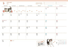 Load image into Gallery viewer, Schedule Book January 2022 Start Impress December 2021 Start Planner 2-Week Horizontal A6 Fluffy Cats Diary Cute Stylish Character Planner Cover Diary Size Timekeeper for Planners: 9784295003977
