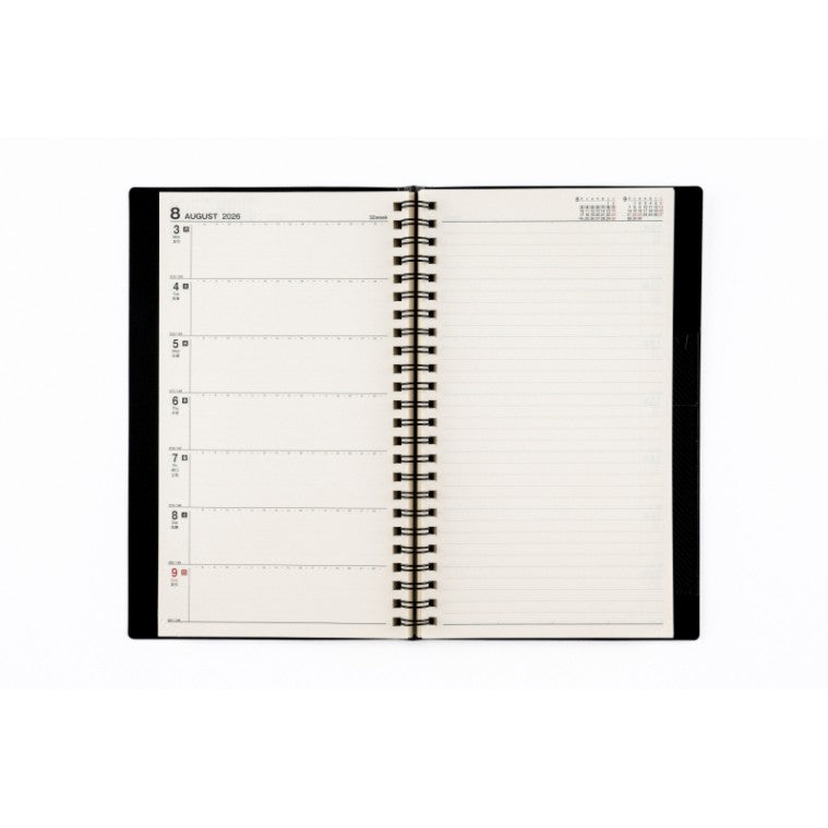 ＃No.91リングダイアリースリム（レフト）黒A5変型判 : (株)日本法令 : No.91 Ring Diary Slim (Left) Black A5 variant size : 9784471850913