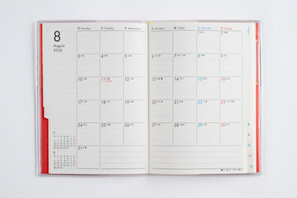 TAKAHASHI Takahashi Shoten 2026 January Start Planner A6 No.419 miaclaire coquette 4 Monday Start Takahashi Planner 2026 Business Standard Simple Planner Cover Cute Bound Planner Schedule Book Planner Timekeeper :9784471804190