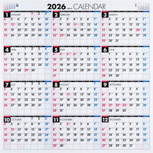 Load image into Gallery viewer, TAKAHASHI Takahashi Shoten 2026 January Start Calendar A2 E3 Eco-Calendar Wall Hanging A2 Modified 2026 Business Simple Eco Schedule Planner Diary Timekeeper :9784471825034
