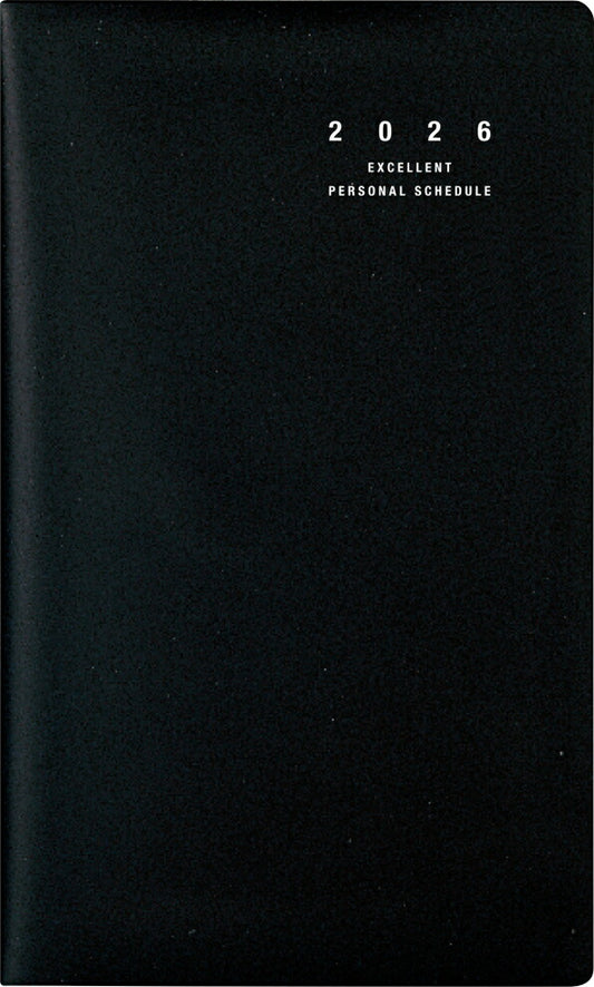 TAKAHASHI Takahashi Shoten 2026 April-Start Planner A6 No. 661 Libelle Index 1 Classy Black Planner Size Takahashi Planner 2026 Business Standard Simple Planner Cover Cute Bound Planner Diary Schedule Book Planner Time :9784471796617