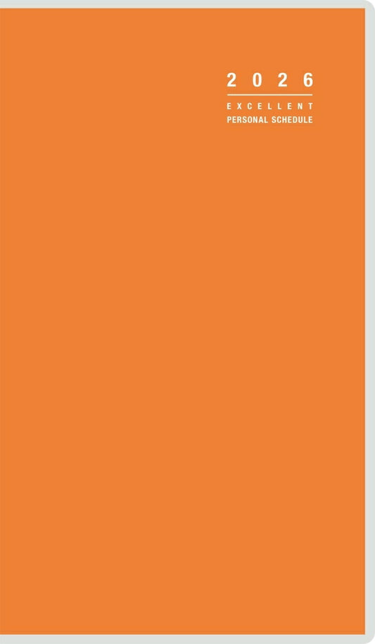 TAKAHASHI Takahashi Shoten 2026 April Start Planner A6 No. 668 Reber Index 8 Monday Start Tangerine Orange Planner Size Takahashi Planner 2026 Business Standard Simple Planner Cover Cute Bound Planner Diary Schedule :9784471796686