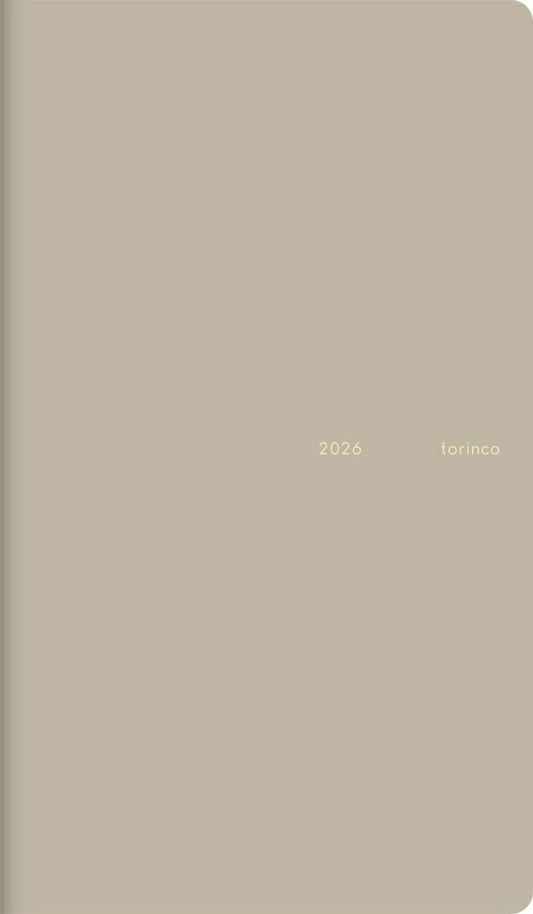 TAKAHASHI Takahashi Shoten 2026 April Start Planner A6 No.731 torinco R 3 Soft Gray Planner Size Takahashi Planner 2026 Business Standard Simple Planner Cover Cute Bound Planner Diary Schedule Book :9784471797317