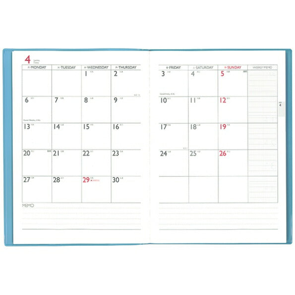 HAKUBUNKAN Hakubunkan Shinsha 2026 January Start Planner B5 267 Desk Planner with Ribbon Bookmark Sky Blue Planner Diary Hakubunkan Diary Design Planner Cover Diary Business Schedule Book Planner Timekeeper :9784781539713