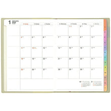 Load image into Gallery viewer, HAKUBUNKAN Hakubunkan Shinsha 2026 January Start Diary A5 791 SD-21 Index Planner Beige Index Diary Hakubunkan Diary Design Diary Cover Diary Business Schedule Book Diary Timekeeper :9784781539249
