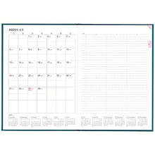 Load image into Gallery viewer, [Pre-order ★ Ships early March] HAKUBUNKAN Hakubunkan Shinsha 2026 April Start Planner A4 4263 Left Block Sunday A4 12 Months Turquoise Planner diary Hakubunkan Diary Design Diary Business Sunday Start Schedule Book Planner Timekeeper :9784781535746
