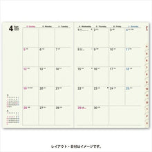 Load image into Gallery viewer, JMAM 能率手帳 2020年4月始まり 手帳 月間式(月間ブロック) A6 9883 ペイジェムマンスリー A6-i 日曜 ブルーチェック 大人かわいい　おしゃれ　可愛い キャラクター 手帳カバー  スケジュール帳 手帳のタイムキーパー :4900855186309
