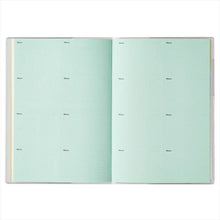 Load image into Gallery viewer, JMAM Efficiency Diary April 2021 Start A6 Pagem Monthly B6-i Sunday (Blue Check) 9910 Cute Adult Stylish Kawaii Character Diary Cover Diary Size Schedule Book Diary Timekeeper :9784800533265
