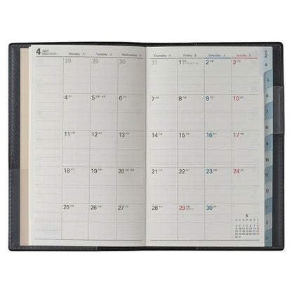 Scheduler 2022, starts in April, JMAM Efficiency Notebook, A6 NOLTY Pocket Casual 4, Camel, 9060, Japan Management Association, GOLD nolty planners, black notebook cover, diary, stylish, from Timekeeper :9784800559142