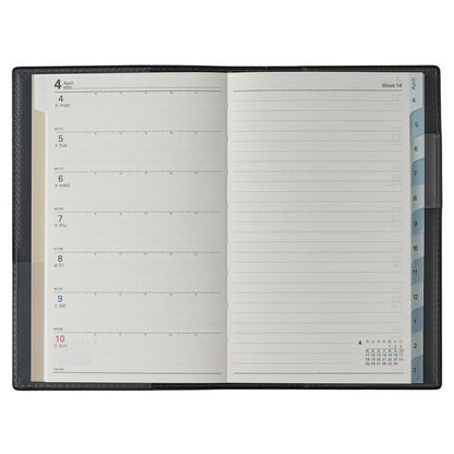Scheduler 2022, starts in April, JMAM Efficiency Notebook, A6 NOLTY Pocket Casual 4, Camel, 9060, Japan Management Association, GOLD nolty planners, black notebook cover, diary, stylish, from Timekeeper :9784800559142
