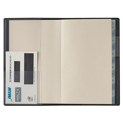 Scheduler 2022, starts in April, JMAM Efficiency Notebook, A6 NOLTY Pocket Casual 4, Camel, 9060, Japan Management Association, GOLD nolty planners, black notebook cover, diary, stylish, from Timekeeper :9784800559142