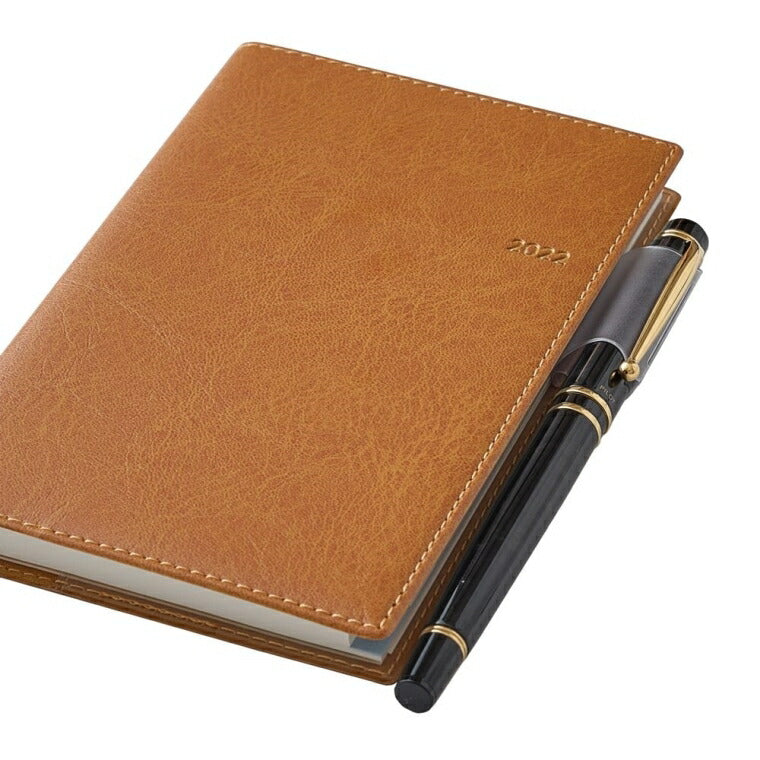 Scheduler 2022, starts in April, JMAM Efficiency Notebook, A6 NOLTY Pocket Casual 4, Camel, 9060, Japan Management Association, GOLD nolty planners, black notebook cover, diary, stylish, from Timekeeper :9784800559142