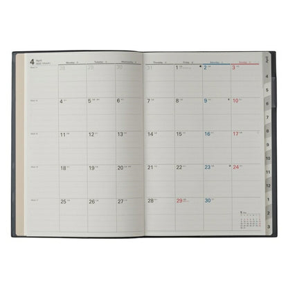 Schedule Book April 2022 Start JMAM Efficiency Notebook A5 NOLTY Access A5 Monthly Monday Start Dark Gray 9516 Japan Efficiency Association Gold Nolty Planners Black Notebook Cover Diary Size Stylish Notebook Timekeeper :9784800559432