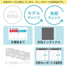Load image into Gallery viewer, JMAM 能率手帳 2024年1月始まり 手帳 B6 PﾏﾝｽﾘｰB6-iｱｲﾀﾞにﾒﾓ日曜(ｻﾝﾄﾞﾋﾟﾝｸ) 02:PAGEM 2644 能率手帳 2024 能率 NOLTY　スケジュール帳  ｽｹｼﾞｭｰﾙ帳 手帳のﾀｲﾑｷｰﾊﾟｰ :9784800525031
