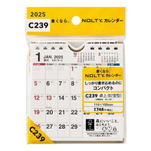 Load image into Gallery viewer, JMAM Japan Management Association Management Center January 2025 Start Calendar B7 C239 Calendar Desk Irregular NOLTY Nolty Efficiency Business Office Desk Simple Standard Planners Family Desk 39 Schedule Book Planner's Timekeeper :9784800543806
